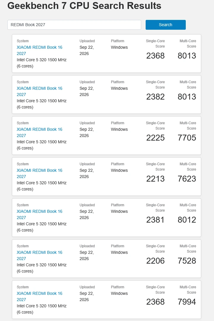 REDMI Book 16 2027